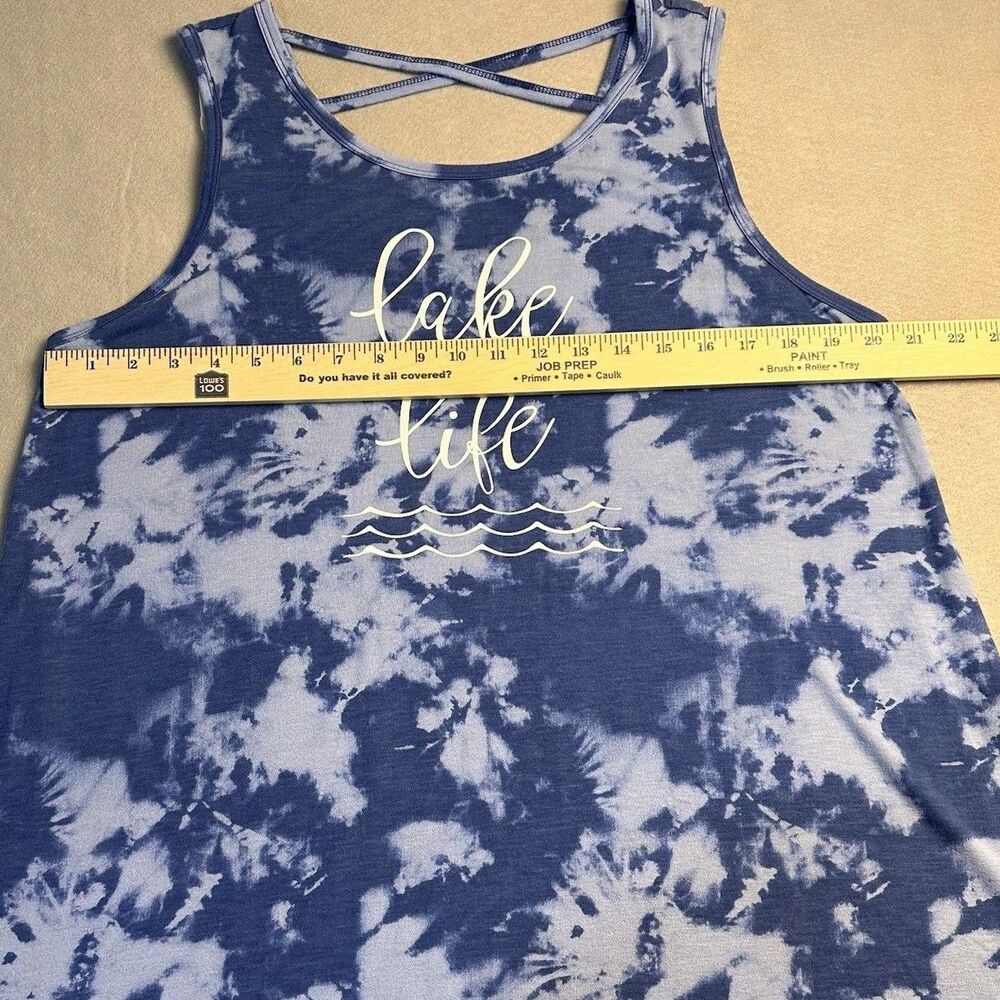 Wave Zone Tie Dye Lake Life Cover Up Size L - Picture 7 of 8